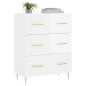 vidaXL Sideboard Hochglanz-Weiß 69,5x34x90 cm Holzwerkstoff vidaXL Sideboard Hochglanz-Weiß 69,5x34x90 cm Holzwerkstoff