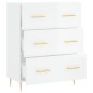 vidaXL Sideboard Hochglanz-Weiß 69,5x34x90 cm Holzwerkstoff vidaXL Sideboard Hochglanz-Weiß 69,5x34x90 cm Holzwerkstoff