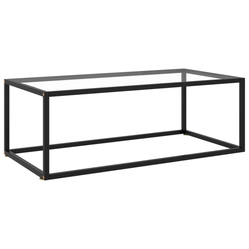vidaXL Couchtisch Schwarz mit Hartglas 100x50x35 cm vidaXL Couchtisch Schwarz mit Hartglas 100x50x35 cm