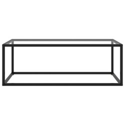 vidaXL Couchtisch Schwarz mit Hartglas 100x50x35 cm