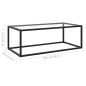 vidaXL Couchtisch Schwarz mit Hartglas 100x50x35 cm vidaXL Couchtisch Schwarz mit Hartglas 100x50x35 cm
