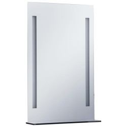 vidaXL Badezimmer-Wandspiegel mit LED und Ablage 60x80 cm