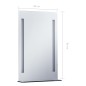 vidaXL Badezimmer-Wandspiegel mit LED und Ablage 60x80 cm vidaXL Badezimmer-Wandspiegel mit LED und Ablage 60x80 cm