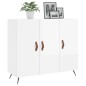 vidaXL Sideboard Hochglanz-Weiß 90x34x80 cm Holzwerkstoff vidaXL Sideboard Hochglanz-Weiß 90x34x80 cm Holzwerkstoff