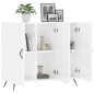 vidaXL Sideboard Hochglanz-Weiß 90x34x80 cm Holzwerkstoff vidaXL Sideboard Hochglanz-Weiß 90x34x80 cm Holzwerkstoff