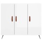 vidaXL Sideboard Hochglanz-Weiß 90x34x80 cm Holzwerkstoff vidaXL Sideboard Hochglanz-Weiß 90x34x80 cm Holzwerkstoff