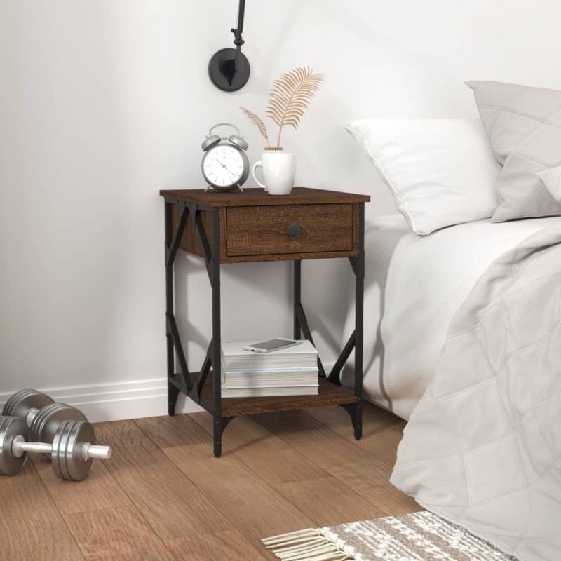 vidaXL Nachttische 2 Stk. Braun Eichen-Optik 40x42x60 cm Holzwerkstoff vidaXL Nachttische 2 Stk. Braun Eichen-Optik 40x42x60 cm Holzwerkstoff