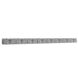 vidaXL Gabionenwand mit Abdeckung Verzinkter Stahl 900×50×50 cm