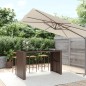 vidaXL Bartisch mit Glasplatte Braun 185x80x110 cm Poly Rattan vidaXL Bartisch mit Glasplatte Braun 185x80x110 cm Poly Rattan