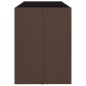 vidaXL Bartisch mit Glasplatte Braun 185x80x110 cm Poly Rattan vidaXL Bartisch mit Glasplatte Braun 185x80x110 cm Poly Rattan