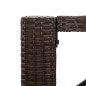 vidaXL Bartisch mit Glasplatte Braun 185x80x110 cm Poly Rattan vidaXL Bartisch mit Glasplatte Braun 185x80x110 cm Poly Rattan