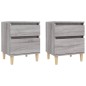 vidaXL Nachttische 2 Stk. Grau Sonoma 40x35x50 cm vidaXL Nachttische 2 Stk. Grau Sonoma 40x35x50 cm
