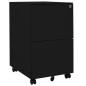 vidaXL Aktenschrank mit Rollen Schwarz 39x45x67 cm Stahl vidaXL Aktenschrank mit Rollen Schwarz 39x45x67 cm Stahl