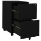 vidaXL Aktenschrank mit Rollen Schwarz 39x45x67 cm Stahl vidaXL Aktenschrank mit Rollen Schwarz 39x45x67 cm Stahl