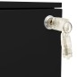 vidaXL Aktenschrank mit Rollen Schwarz 39x45x67 cm Stahl vidaXL Aktenschrank mit Rollen Schwarz 39x45x67 cm Stahl