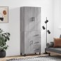 Highboard Grau Sonoma 69,5x34x180 cm Holzwerkstoff Highboard Grau Sonoma 69,5x34x180 cm Holzwerkstoff