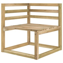 vidaXL Garten-Ecksofa aus Paletten Kiefernholz Grün Imprägniert