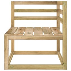 vidaXL Garten-Ecksofa aus Paletten Kiefernholz Grün Imprägniert