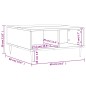 vidaXL Couchtisch Weiß 60x60x30 cm Holzwerkstoff vidaXL Couchtisch Weiß 60x60x30 cm Holzwerkstoff