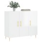 vidaXL Sideboard Hochglanz-Weiß 90x34x80 cm Holzwerkstoff vidaXL Sideboard Hochglanz-Weiß 90x34x80 cm Holzwerkstoff