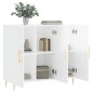 vidaXL Sideboard Hochglanz-Weiß 90x34x80 cm Holzwerkstoff vidaXL Sideboard Hochglanz-Weiß 90x34x80 cm Holzwerkstoff