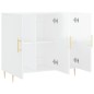 vidaXL Sideboard Hochglanz-Weiß 90x34x80 cm Holzwerkstoff vidaXL Sideboard Hochglanz-Weiß 90x34x80 cm Holzwerkstoff