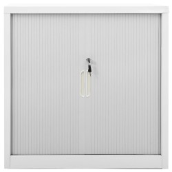vidaXL Schiebetürenschrank Grau 90x40x90 cm Stahl