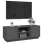 vidaXL TV-Schrank Grau 110x35x40,5 cm Massivholz Kiefer vidaXL TV-Schrank Grau 110x35x40,5 cm Massivholz Kiefer