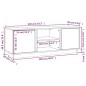 vidaXL TV-Schrank Grau 110x35x40,5 cm Massivholz Kiefer vidaXL TV-Schrank Grau 110x35x40,5 cm Massivholz Kiefer