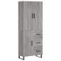 Highboard Grau Sonoma 69,5x34x180 cm Holzwerkstoff Highboard Grau Sonoma 69,5x34x180 cm Holzwerkstoff