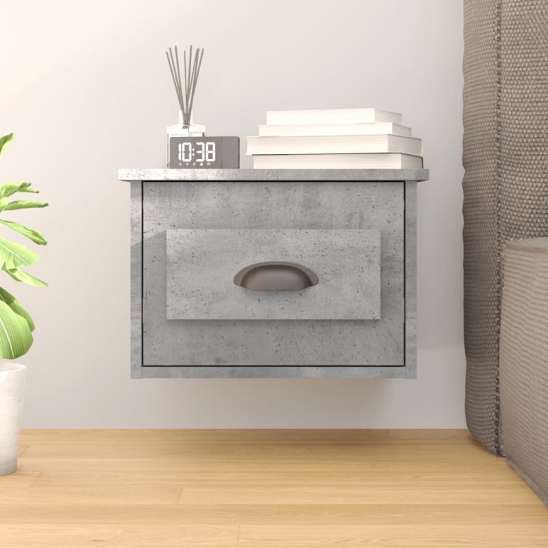 vidaXL Wand-Nachttisch Betongrau 41,5x36x28 cm vidaXL Wand-Nachttisch Betongrau 41,5x36x28 cm