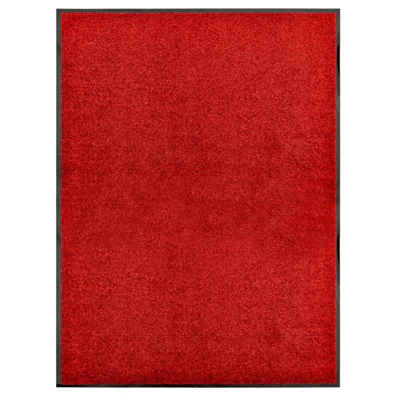 vidaXL Fußmatte Waschbar Rot 90x120 cm vidaXL Fußmatte Waschbar Rot 90x120 cm