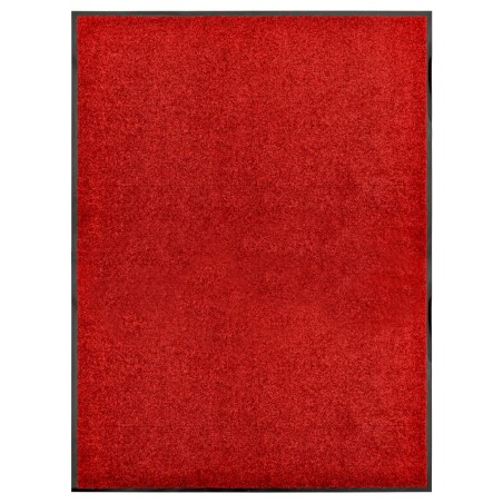 vidaXL Fußmatte Waschbar Rot 90x120 cm 