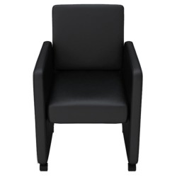  vidaXL Esszimmerstühle 6 Stk. Schwarz Kunstleder