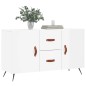 vidaXL Sideboard Hochglanz-Weiß 100x36x60 cm Holzwerkstoff vidaXL Sideboard Hochglanz-Weiß 100x36x60 cm Holzwerkstoff