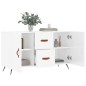 vidaXL Sideboard Hochglanz-Weiß 100x36x60 cm Holzwerkstoff vidaXL Sideboard Hochglanz-Weiß 100x36x60 cm Holzwerkstoff