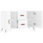 vidaXL Sideboard Hochglanz-Weiß 100x36x60 cm Holzwerkstoff vidaXL Sideboard Hochglanz-Weiß 100x36x60 cm Holzwerkstoff