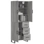 Highboard Grau Sonoma 69,5x34x180 cm Holzwerkstoff Highboard Grau Sonoma 69,5x34x180 cm Holzwerkstoff