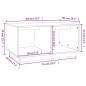 vidaXL Couchtisch Schwarz 80x50x40 cm Massivholz Kiefer vidaXL Couchtisch Schwarz 80x50x40 cm Massivholz Kiefer
