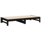 vidaXL Tagesbett Ausziehbar Schwarz 2x(90x190) cm Massivholz Kiefer vidaXL Tagesbett Ausziehbar Schwarz 2x(90x190) cm Massivholz Kiefer
