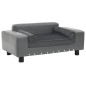 vidaXL Hundesofa Grau 81x43x31 cm Plüsch und Kunstleder vidaXL Hundesofa Grau 81x43x31 cm Plüsch und Kunstleder