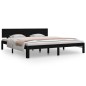 vidaXL Massivholzbett Schwarz 180x200 cm vidaXL Massivholzbett Schwarz 180x200 cm