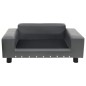 vidaXL Hundesofa Grau 81x43x31 cm Plüsch und Kunstleder vidaXL Hundesofa Grau 81x43x31 cm Plüsch und Kunstleder