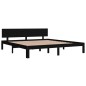 vidaXL Massivholzbett Schwarz 180x200 cm vidaXL Massivholzbett Schwarz 180x200 cm