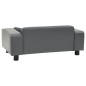 vidaXL Hundesofa Grau 81x43x31 cm Plüsch und Kunstleder vidaXL Hundesofa Grau 81x43x31 cm Plüsch und Kunstleder