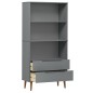 vidaXL Bücherregal MOLDE Grau 85x35x170,5 cm Massivholz Kiefer vidaXL Bücherregal MOLDE Grau 85x35x170,5 cm Massivholz Kiefer