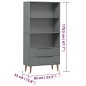 vidaXL Bücherregal MOLDE Grau 85x35x170,5 cm Massivholz Kiefer vidaXL Bücherregal MOLDE Grau 85x35x170,5 cm Massivholz Kiefer