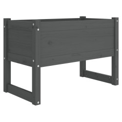 vidaXL Pflanzkübel Grau 78x40x52 cm Massivholz Kiefer