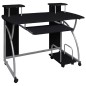 vidaXL Computertisch Schwarz 110x52x88,5 cm Holzwerkstoff vidaXL Computertisch Schwarz 110x52x88,5 cm Holzwerkstoff