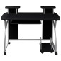 vidaXL Computertisch Schwarz 110x52x88,5 cm Holzwerkstoff vidaXL Computertisch Schwarz 110x52x88,5 cm Holzwerkstoff